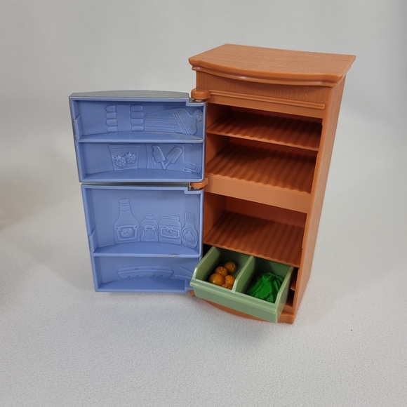 Fisher Price Mattel Loving Family Dollhouse Furniture  Fridge Chairs Island Sink - Picture 9 of 14